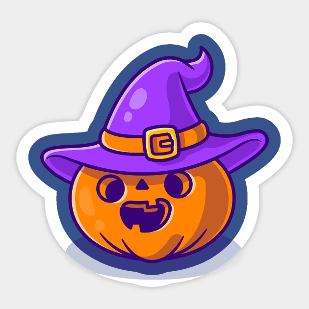 Cute Witch Pumpkin Halloween Cartoon Sticker by Catalyst Labs